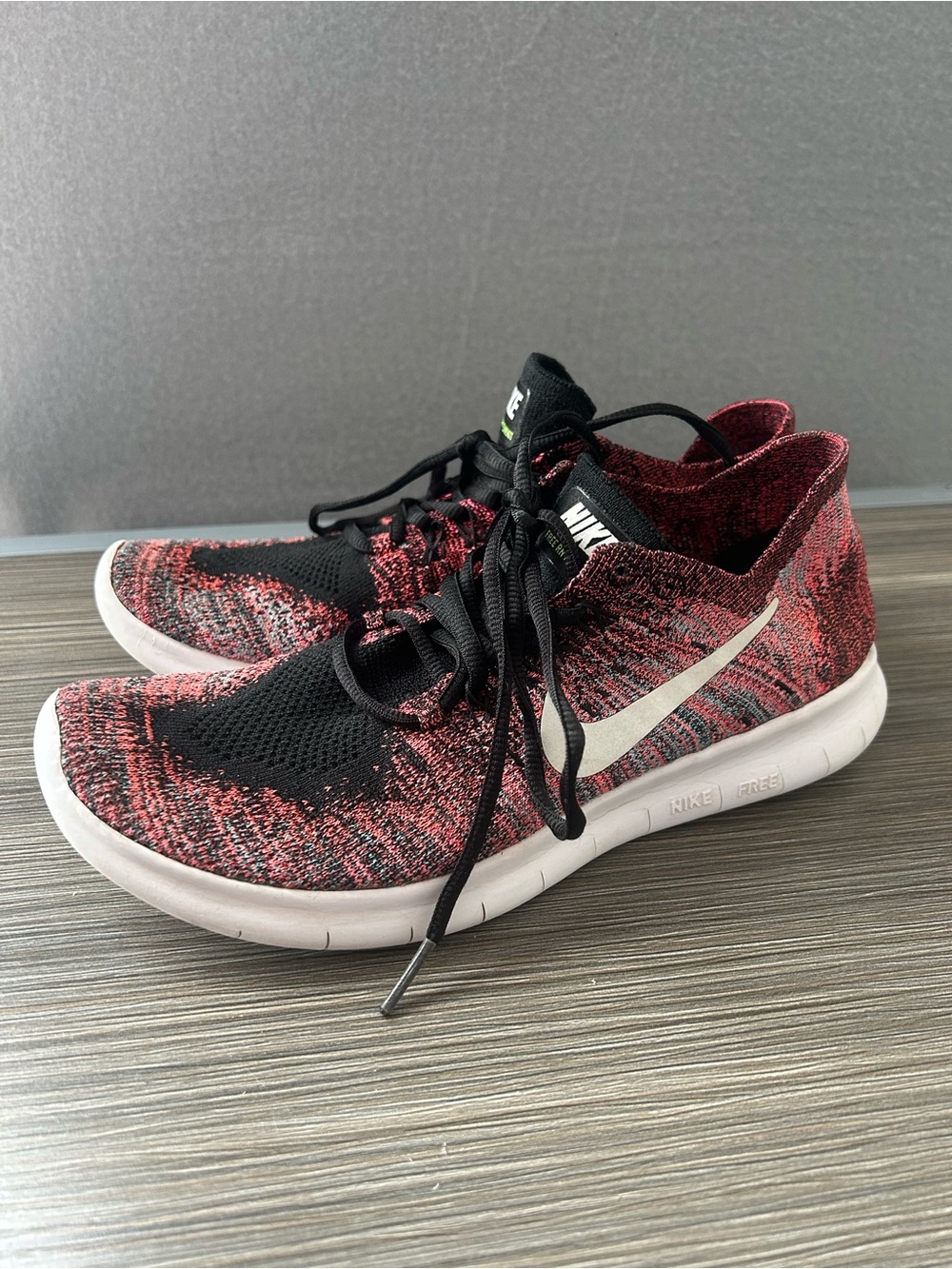 Nike Free RN 2017 Flyknit Women's Running Shoes Racer Pink Black Size 8